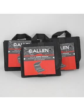 Allen Rifle Ammo Pouch 14 Shell Loops #17251 New Old Stock Black Nylon Lot of 3